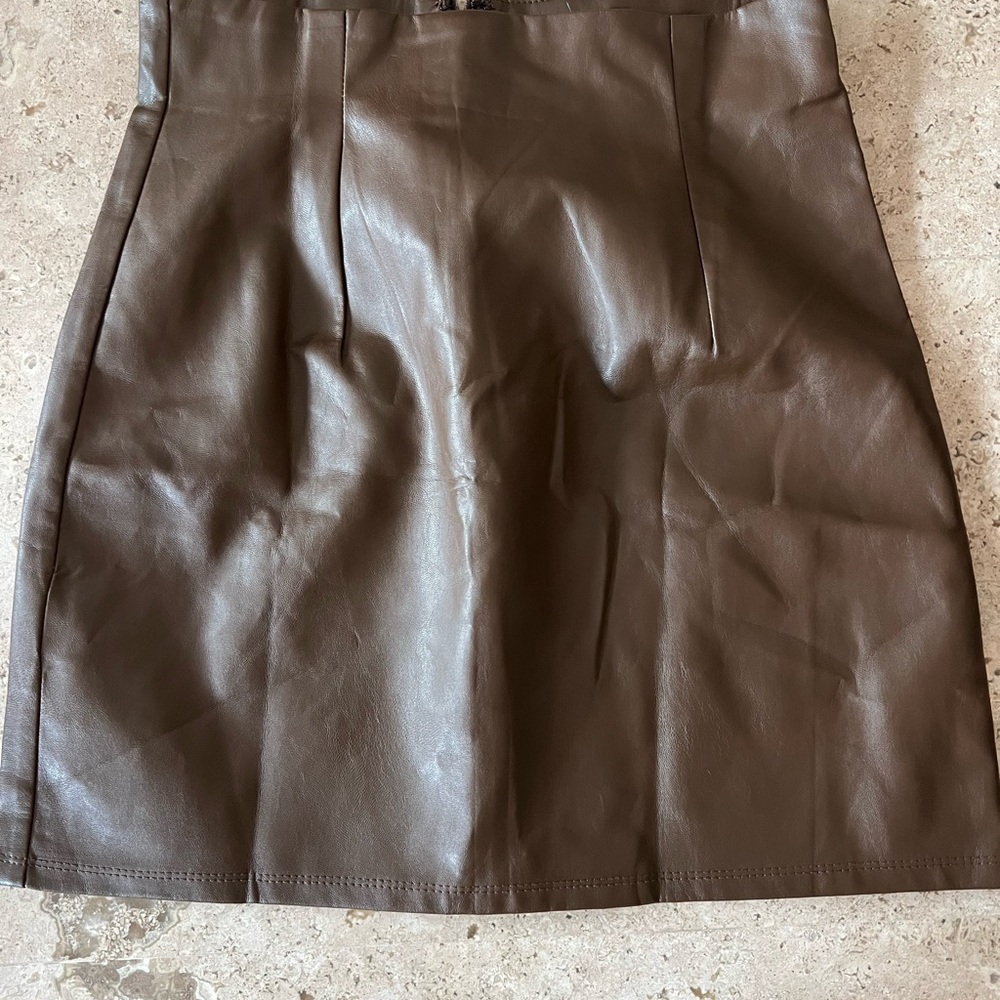 Fashion Nova Dark Brown Midi Skirt